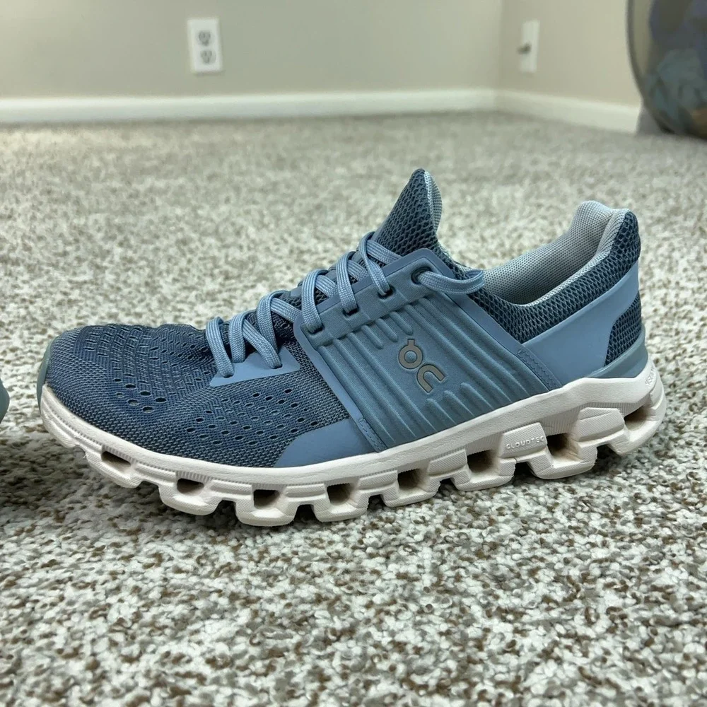 On Shoes Womens Size 8 Blue Cloudswift CloudTec Running Sneakers Comfort Walking